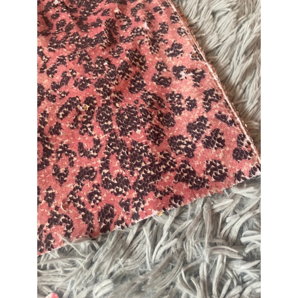 Skinny Sequin Leopard Mini Skirt - Picture 5 of 7